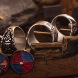 Aegishjalmur Helm of Awe Ring – Norse Viking Titanium Steel Rune Ring - Night Works