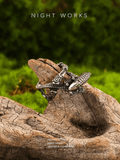Alien Xenomorph Ring – Gothic Titanium Steel Band - Night Works