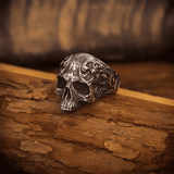 Aztec Spirit – Mexican Carved Titanium Steel Skull Ring - Night Works