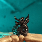 Black Goat Ring – Gothic Occult Titanium Steel Band - Night Works