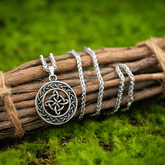 Celtic Knot Pendant Necklace – Stainless Steel Vintage Norse Jewelry - Night Works