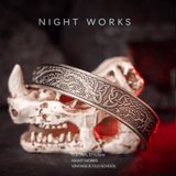 Celtic Sacred Oak Bracelet – Wide Stainless Steel Celtic Knot Bangle - Night Works