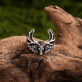 Cernunnos Antler Ring – Celtic Pagan Titanium Steel Band - Night Works