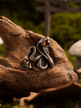 Cobra of Solomon Ring – Gothic Serpent Titanium Steel - Night Works