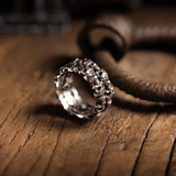 Death Match - Double Skull Band Titanium Steel Ring - Night Works