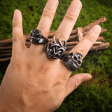 Familiar Hell - Gothic Hollow Titanium Steel Ring - Night Works