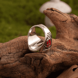 Honor and Praise Templar Cross Ring – Wide Titanium Steel Crusader Ring - Night Works