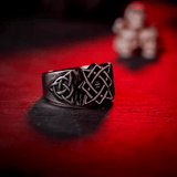 Infinity Knot Ring – Celtic Norse Titanium Steel Ring - Night Works