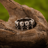 Infinity Skull Gothic Titanium Steel Band Ring - Night Works