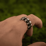 Infinity Skull Gothic Titanium Steel Band Ring - Night Works