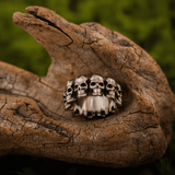 Infinity Skull Gothic Titanium Steel Band Ring - Night Works