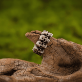 Infinity Skull Gothic Titanium Steel Band Ring - Night Works