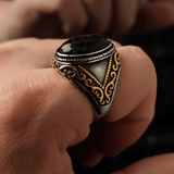 Light of Seljuk Ring – Vintage Turkish Black Gold - Night Works