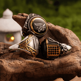 Light of Seljuk Ring – Vintage Turkish Black Gold - Night Works
