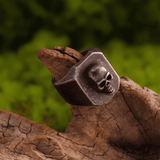 Maniac Killer Skull Gothic Titanium Steel Signet Ring - Night Works