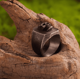Maniac Killer Skull Gothic Titanium Steel Signet Ring - Night Works