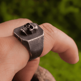 Maniac Killer Skull Gothic Titanium Steel Signet Ring - Night Works