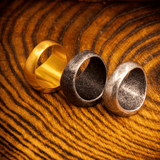 Medieval Compass Signet Ring – Vintage Titanium Steel Ring - Night Works