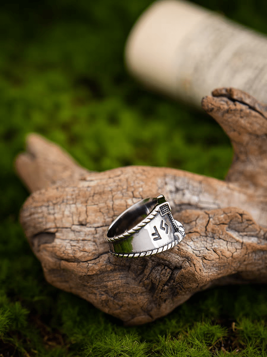 Mjölnir Thor’s Hammer Ring – Norse Viking Titanium Steel Ring - Night Works