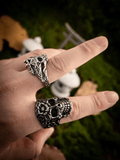 Monarch of The Dead Skull & Crown Ring – Gothic Vintage - Night Works