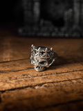 Monarch of The Dead Skull & Crown Ring – Gothic Vintage - Night Works
