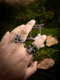Monarch of The Dead Skull & Crown Ring – Gothic Vintage - Night Works