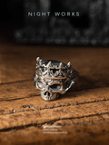 Monarch of The Dead Skull & Crown Ring – Gothic Vintage - Night Works