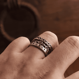 Navajo Totem 3 - in - 1 Titanium Steel Vintage Ring - Night Works