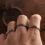 Navajo Totem 3 - in - 1 Titanium Steel Vintage Ring - Night Works