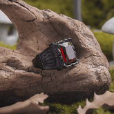 Nocturne Gothic Ring - Red Garnet Black Titanium - Night Works