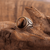 Ottoman Empire Ring – Turkish Totem Engraved Tiger Eye - Night Works