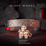 Phoenix Celtic Knot Bangle – Wide Vintage Stainless Steel Bracelet - Night Works