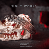 Phoenix Celtic Knot Bangle – Wide Vintage Stainless Steel Bracelet - Night Works