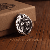 Power and Freedom American Eagle Pendant – Double - sided Stainless Steel Pendant - Night Works