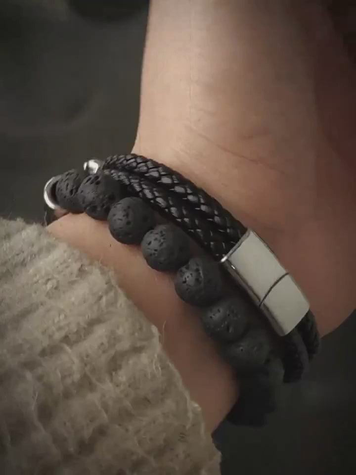 The Secret of the Universe Norse Mythology Jingrune Volcanic Stone Bracelet