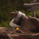 Rune's Oath Viking Ring – Titanium Steel Norse Band - Night Works