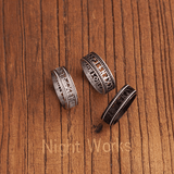 Runic Blessing Ring – Norse Rune Hollow Cut Stainless Steel Ring - Night Works