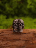Siamese Dark Double Skull Ring - Night Works