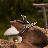 Snake Ring – Gothic Titanium Steel Serpent Band with Scales - Night Works