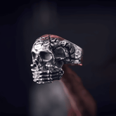 Speak No Evil - Titanium Steel Gothic Skull Ring - Night Works