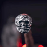Speak No Evil - Titanium Steel Gothic Skull Ring - Night Works