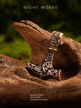 Thor’s Hammer Mjolnir Necklace – Norse Viking Stainless Steel Pendant - Night Works