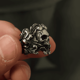 Titanium Steel Gothic Skull Ring - Symphony of Death - Night Works