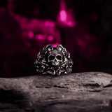 Titanium Steel Gothic Skull Ring - Symphony of Death - Night Works
