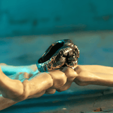 Titanium Steel Knuckle Skull Ring - American Retro Street Style - Night Works