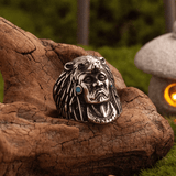 Tribal Chief Turquoise Ring – Vintage Fred Harvey Style Titanium Steel - Night Works