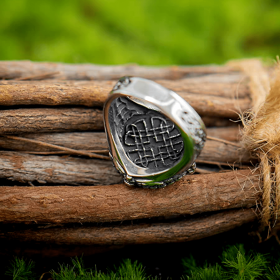 Vegvísir Viking Compass Ring – Norse Protection Talisman - Night Works