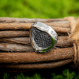 Vegvísir Viking Compass Ring – Norse Protection Talisman - Night Works