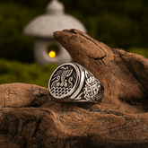 Viking Longship Adventure Ring – Norse Titanium Steel Ring - Night Works