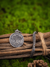 Yggdrasil Tree of Life Pendant – Norse Mythology Stainless Steel Viking Necklace - Night Works